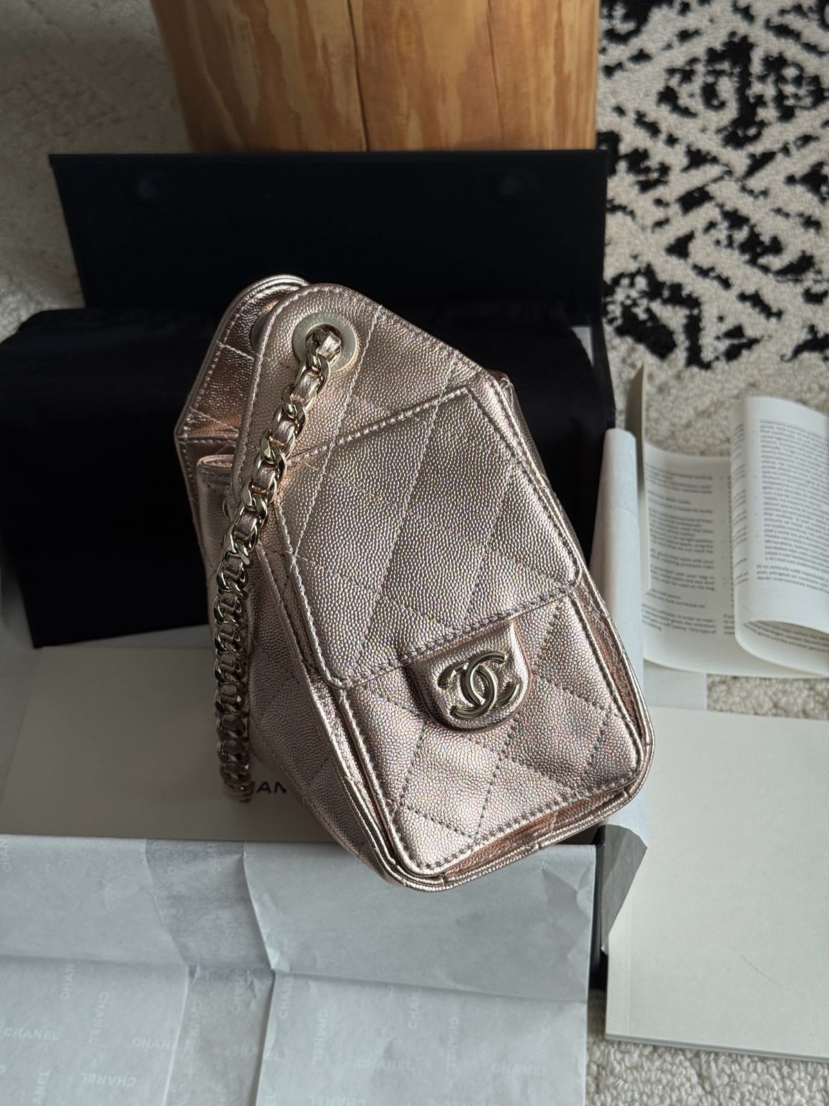 Chanel Mini 25 Hobo Bag Dark Metallic Copper 4