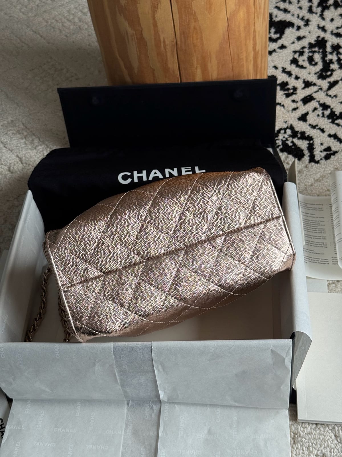Chanel Mini 25 Hobo Bag Dark Metallic Copper 8