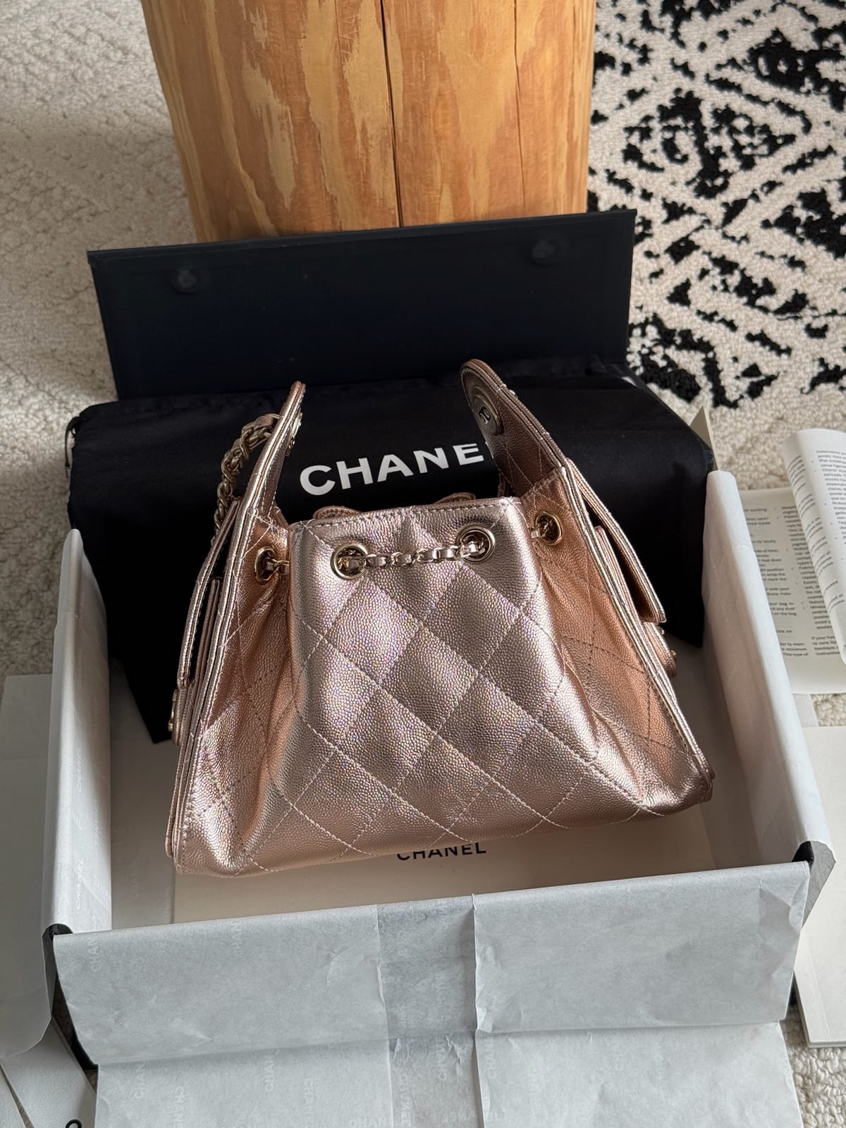 Chanel Mini 25 Hobo Bag Dark Metallic Copper 9