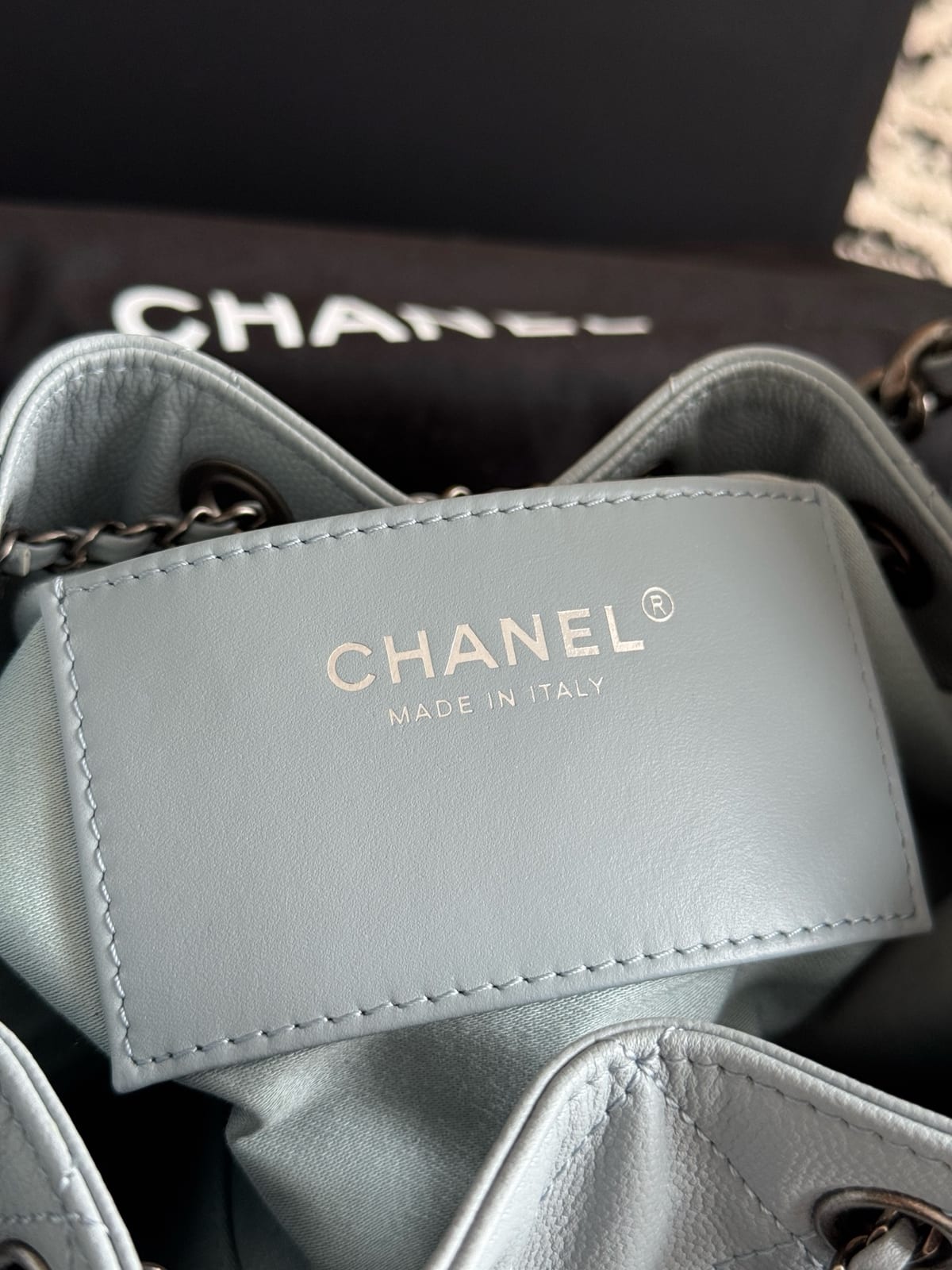 Light Blue Caviar Leather with Silver Hardware 7