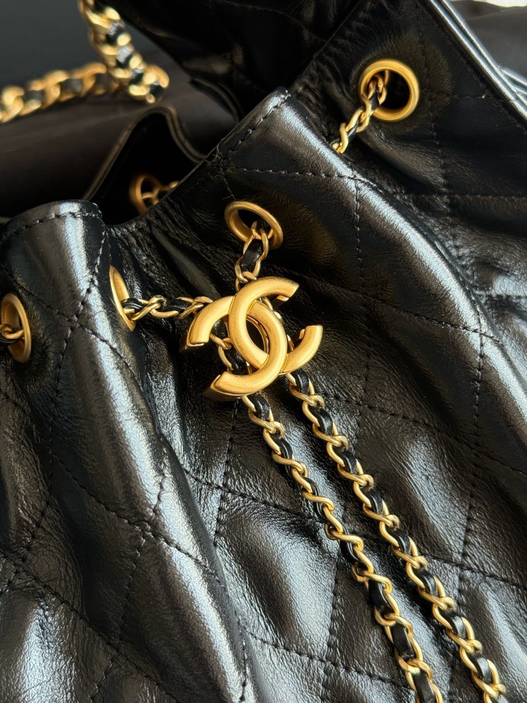 Chanel Mini 25 Hobo Bag Black with Gold Hardware 3