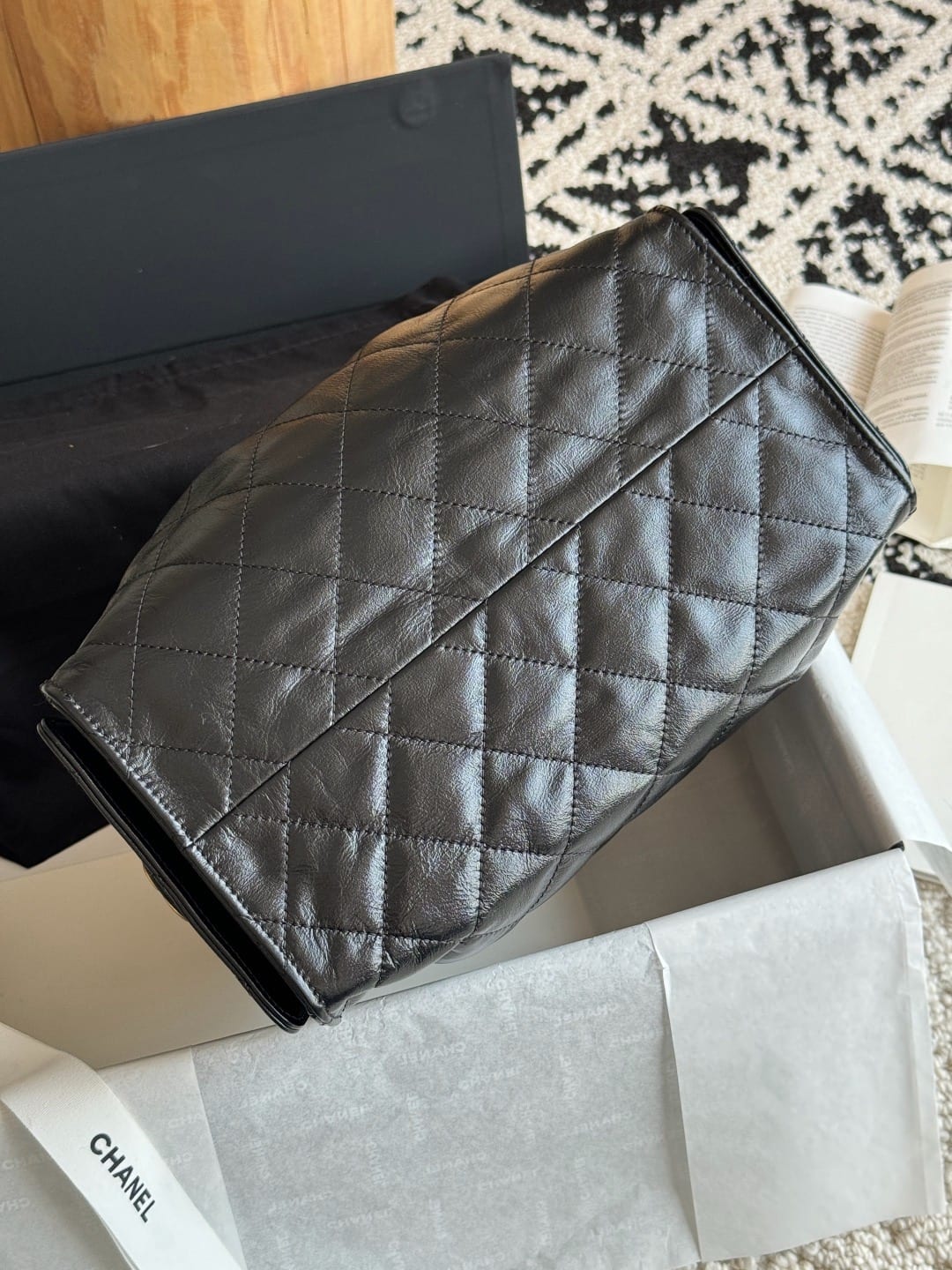 Chanel Mini 25 Hobo Bag Black with Gold Hardware 8