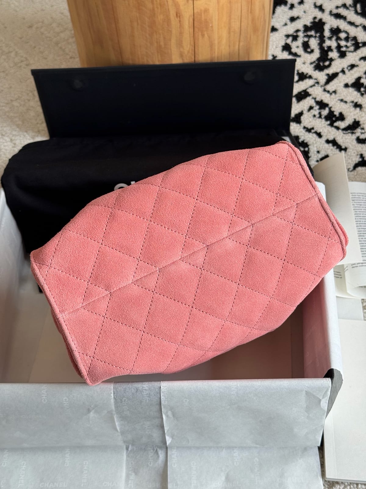  Chanel Mini 25 Hobo Bag Pink Suede with Gold Hardware 7