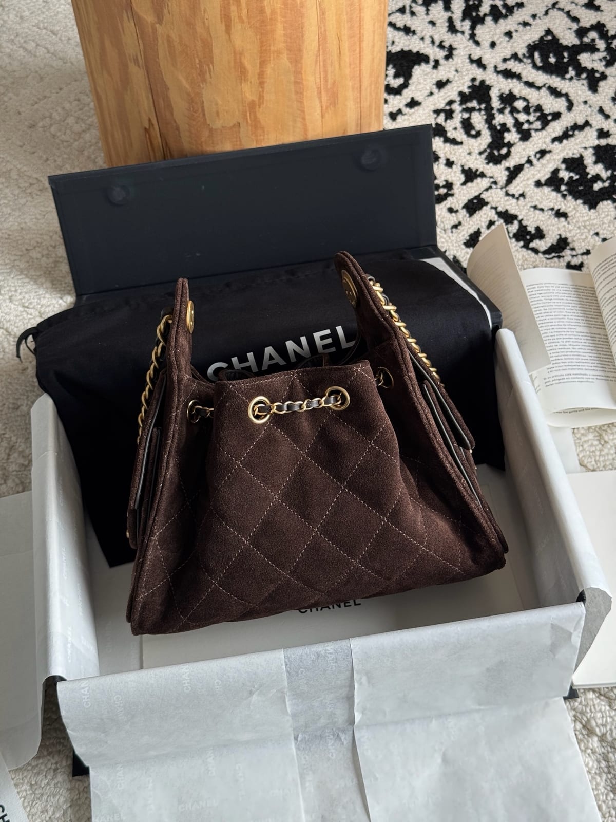  Chanel Mini 25 Hobo Bag Chocolate Brown 6