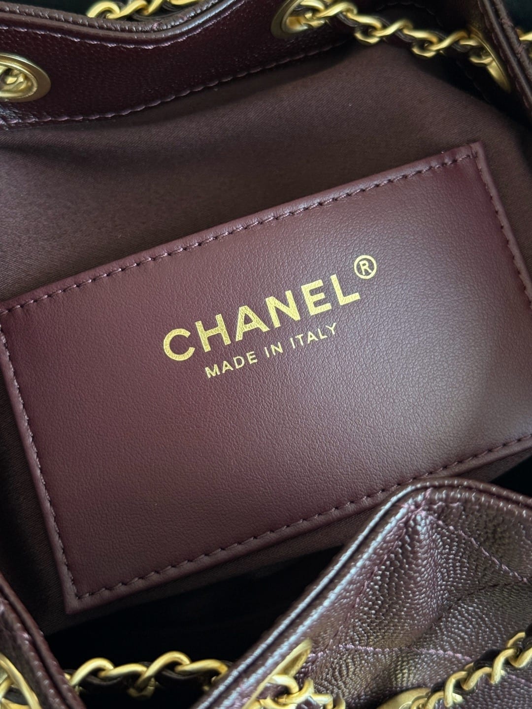 Chanel Small 25 Hobo Bag Dark Brown Grained Caviar Leather Gold Hardware 6
