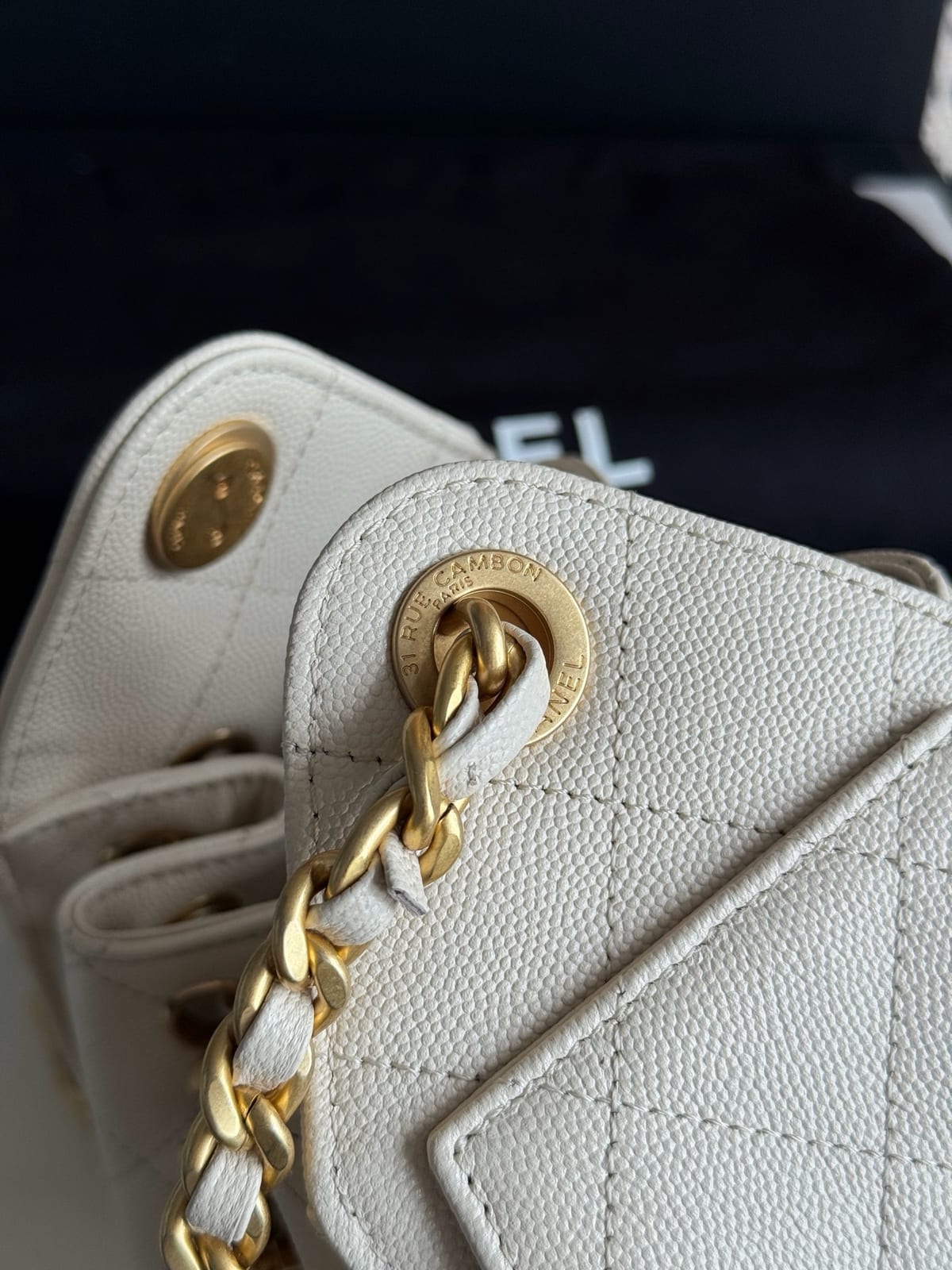  Chanel Mini 25 Hobo Bag Light Beige Caviar with Gold Hardware 5