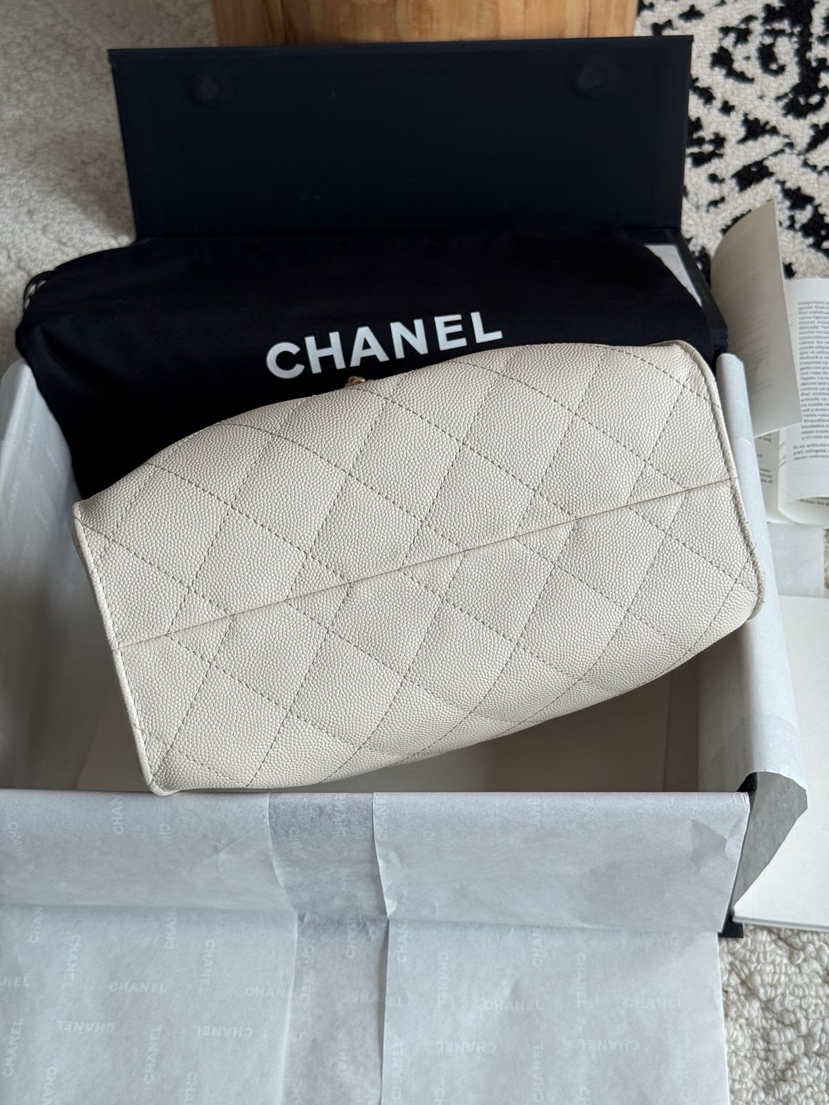  Chanel Mini 25 Hobo Bag Light Beige Caviar with Gold Hardware 8