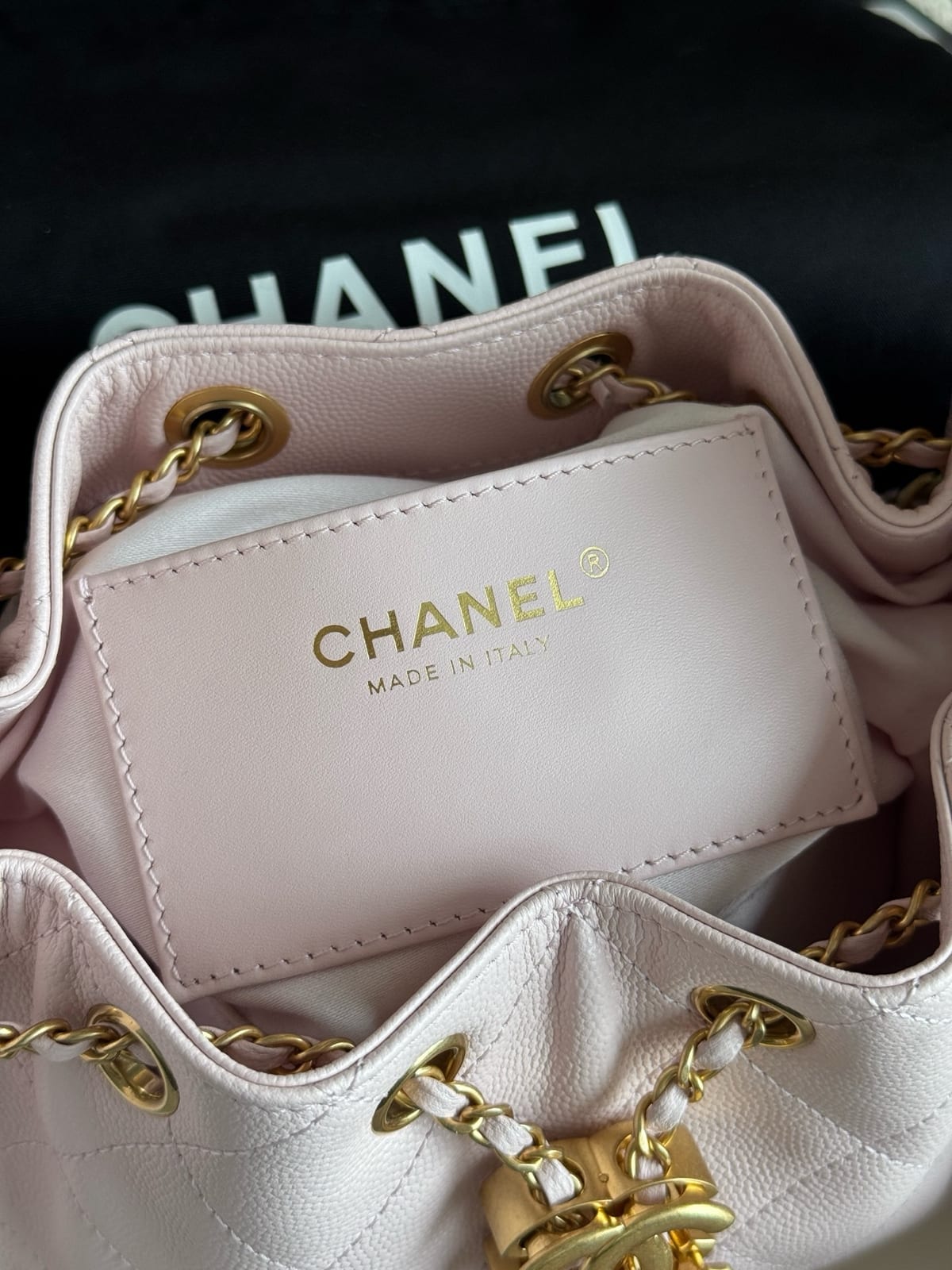 Chanel Mini 25 Hobo Bag Light Pink Caviar Leather with Gold Hardware 4