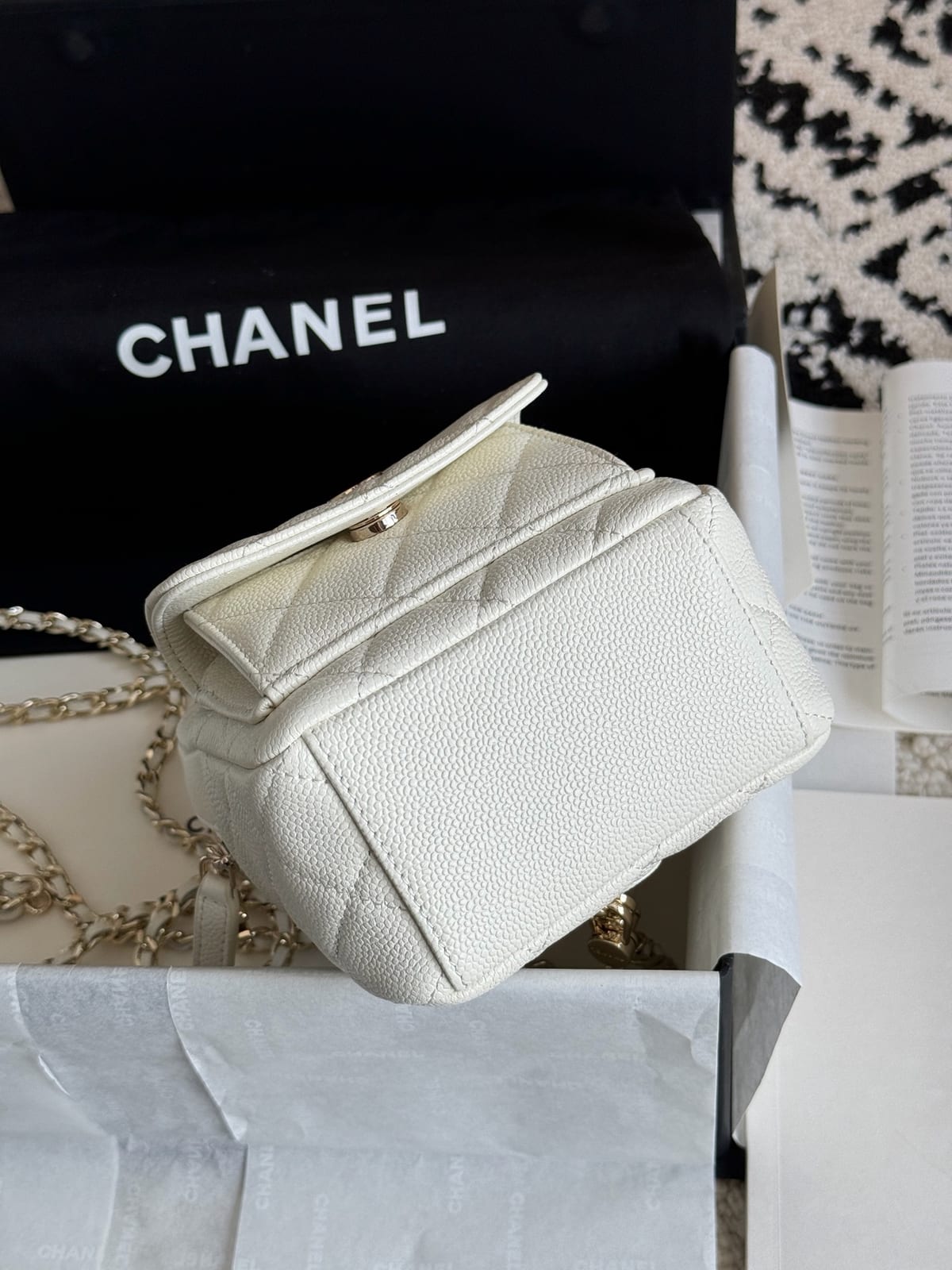  Chanel Mini Phone Holder Backpack Caviar Leather 4