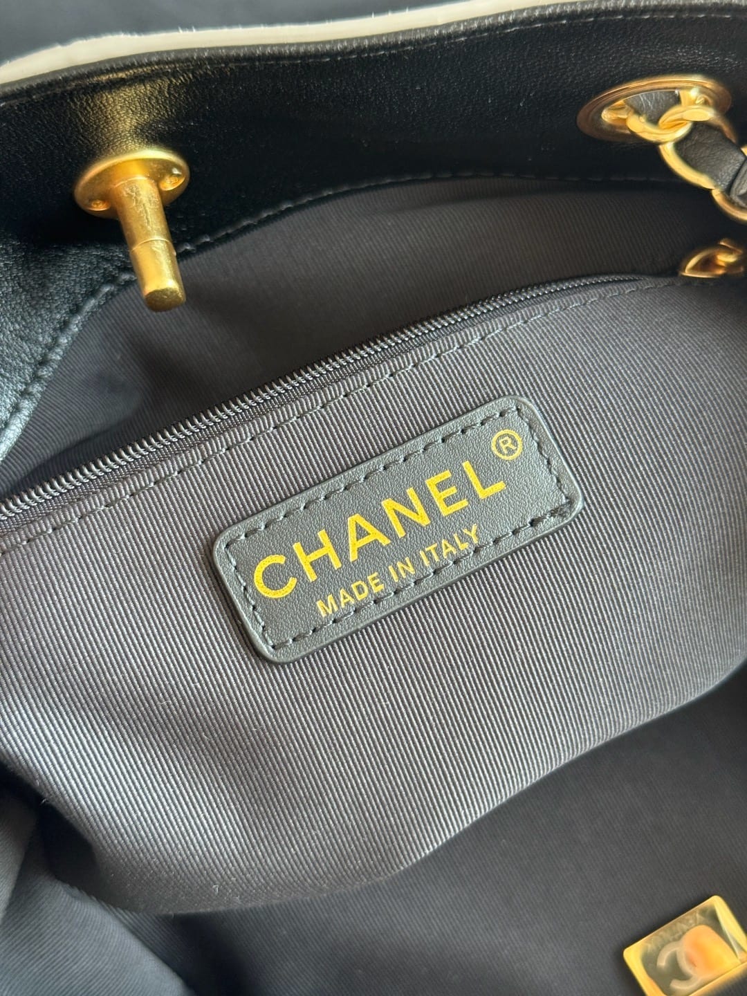Chanel Small Coco Shopping Bag Dark Grey Suede Calfskin 6