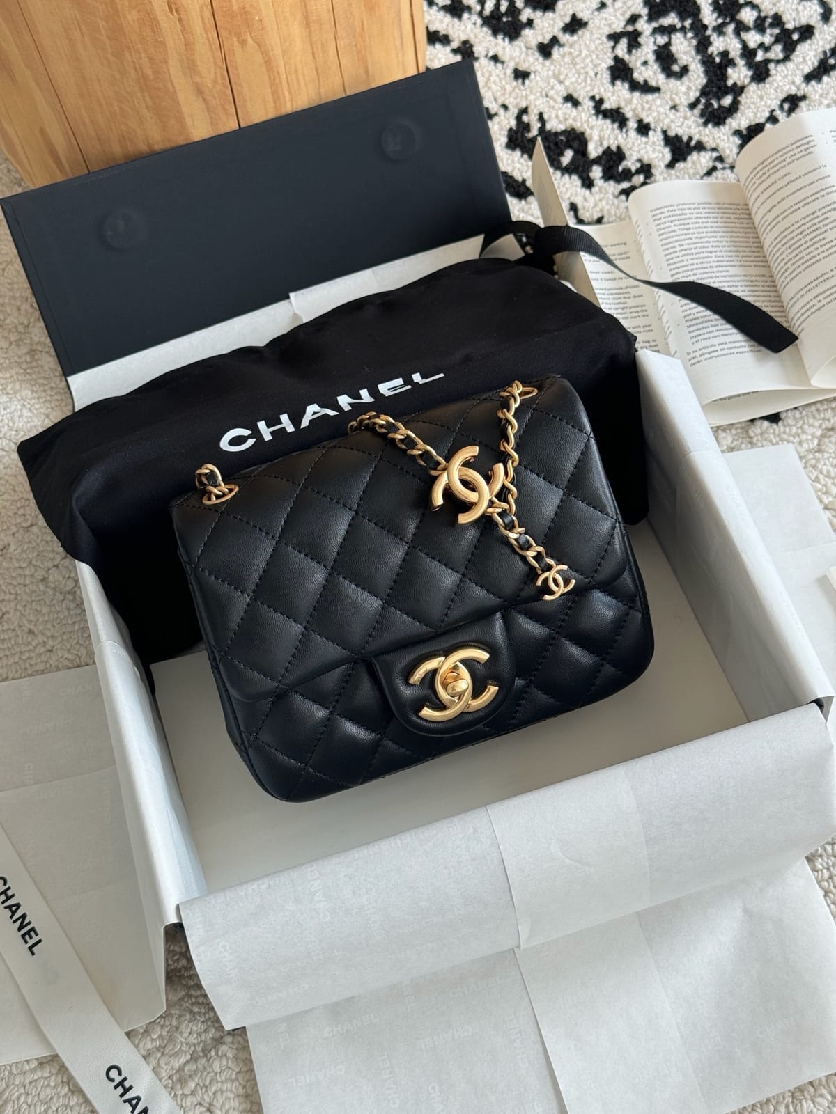  Chanel Mini Flap Bag with Charms / Vertical Flap Bag