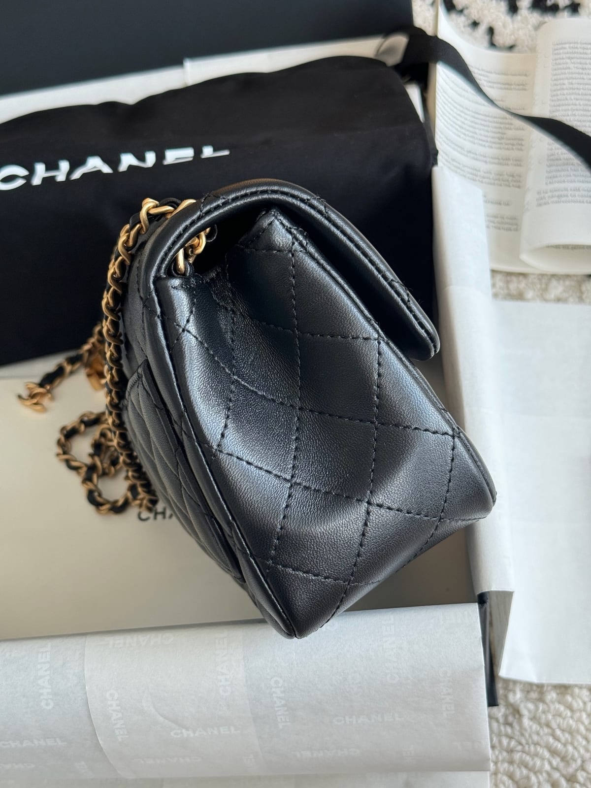  Chanel Mini Flap Bag with Charms / Vertical Flap Bag 5
