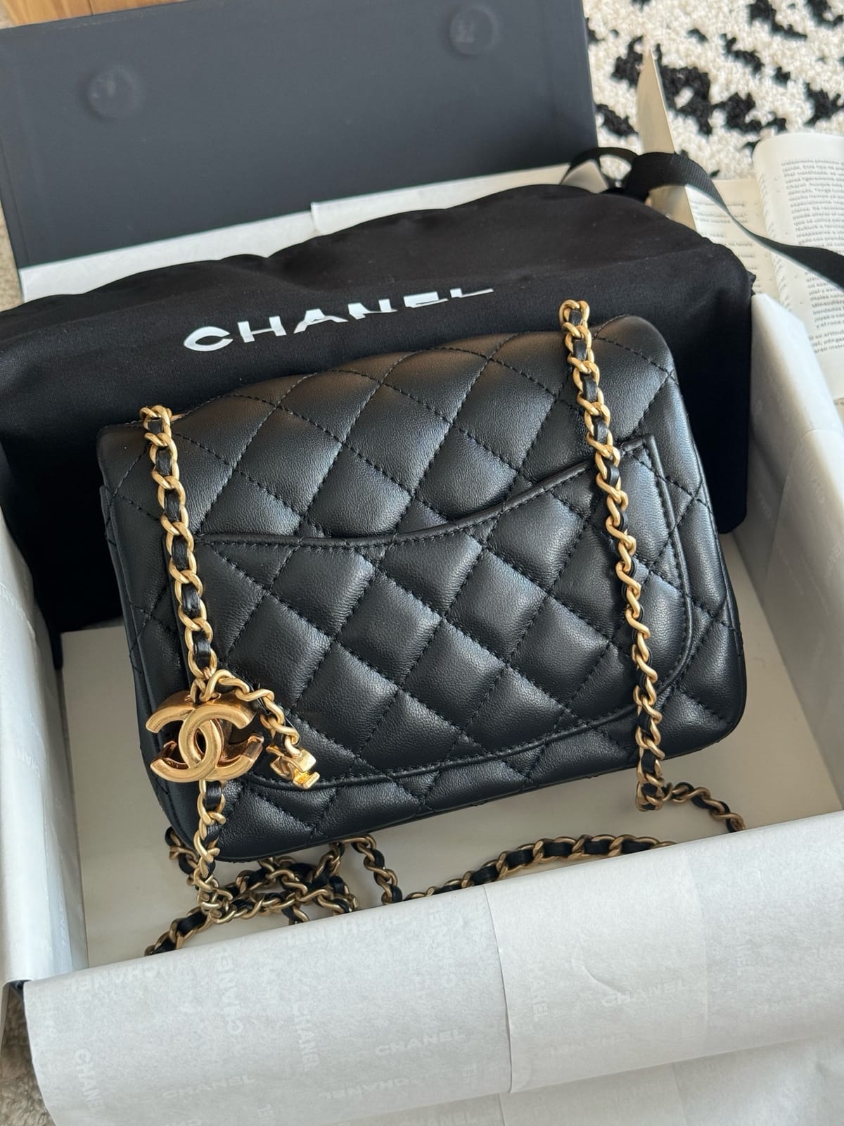  Chanel Mini Flap Bag with Charms / Vertical Flap Bag 6
