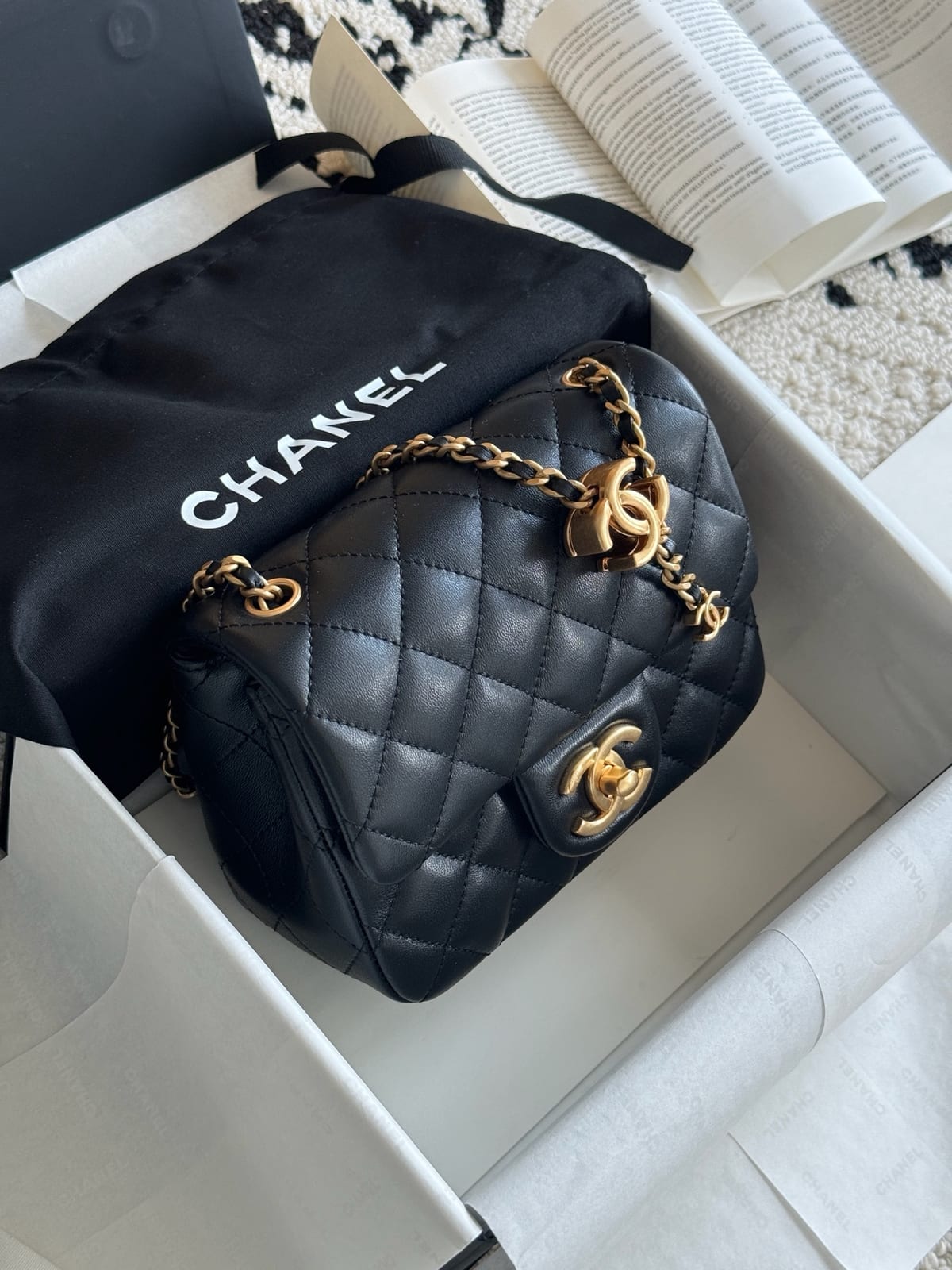  Chanel Mini Flap Bag with Charms / Vertical Flap Bag 9