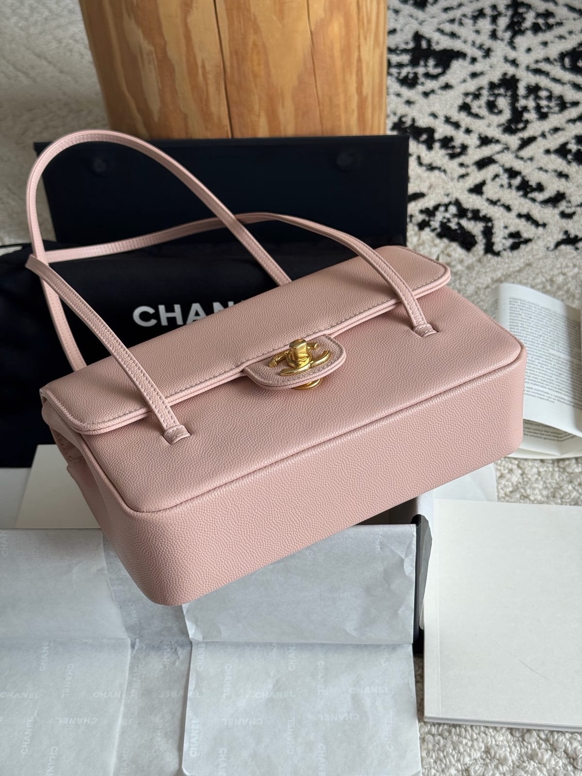 Chanel Pink Preppy Coco Clutch with Straps 6