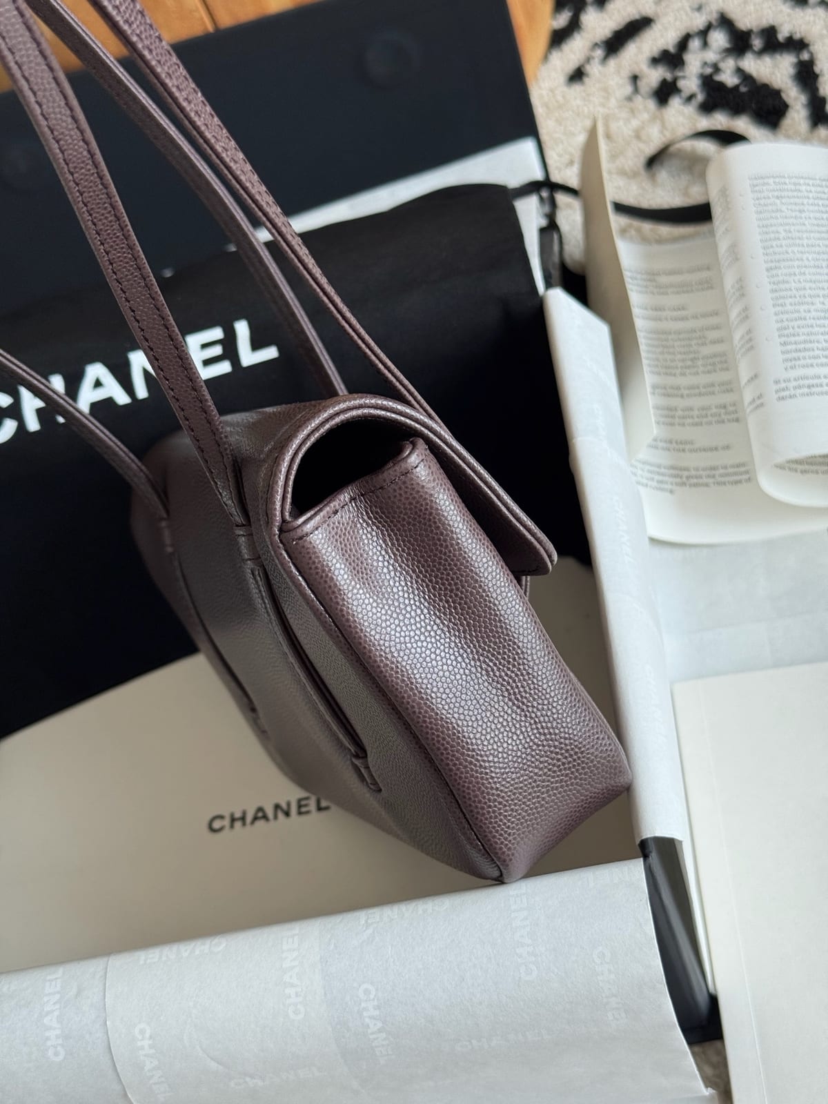 Chanel Dark Brown Preppy Coco Clutch with Straps 3