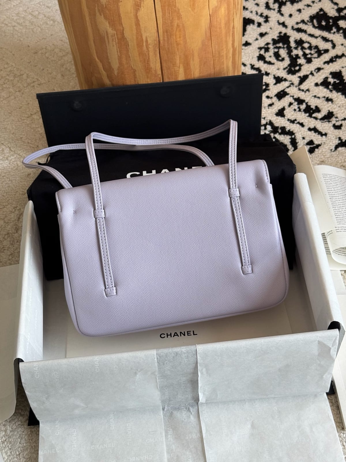 Chanel Sage Light Purple Preppy Coco Clutch with Straps 3