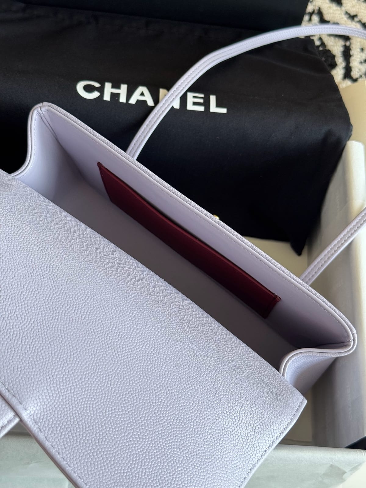 Chanel Sage Light Purple Preppy Coco Clutch with Straps 5