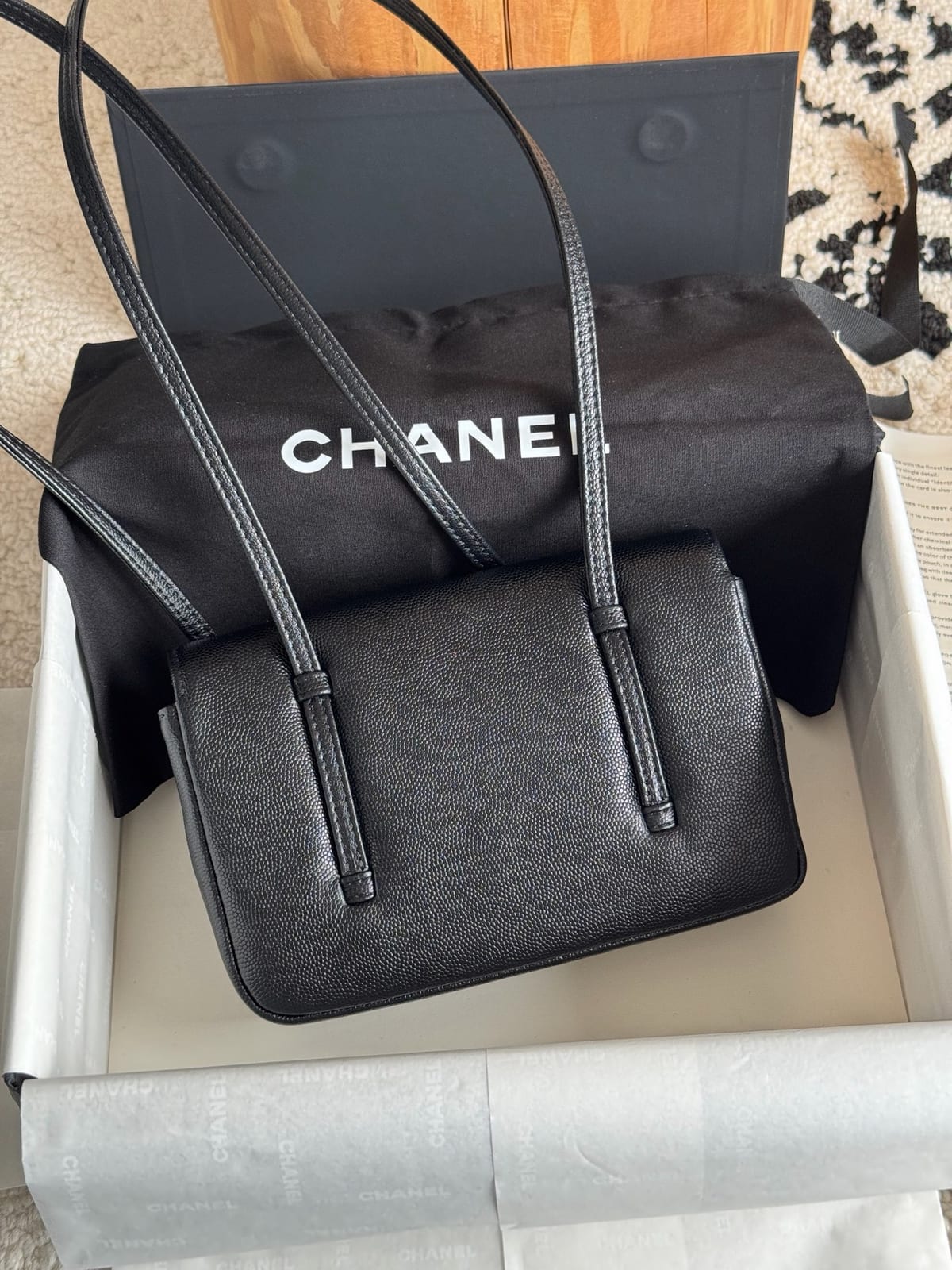  Chanel Mini Preppy Coco Clutch with Straps Black Caviar Leather 2