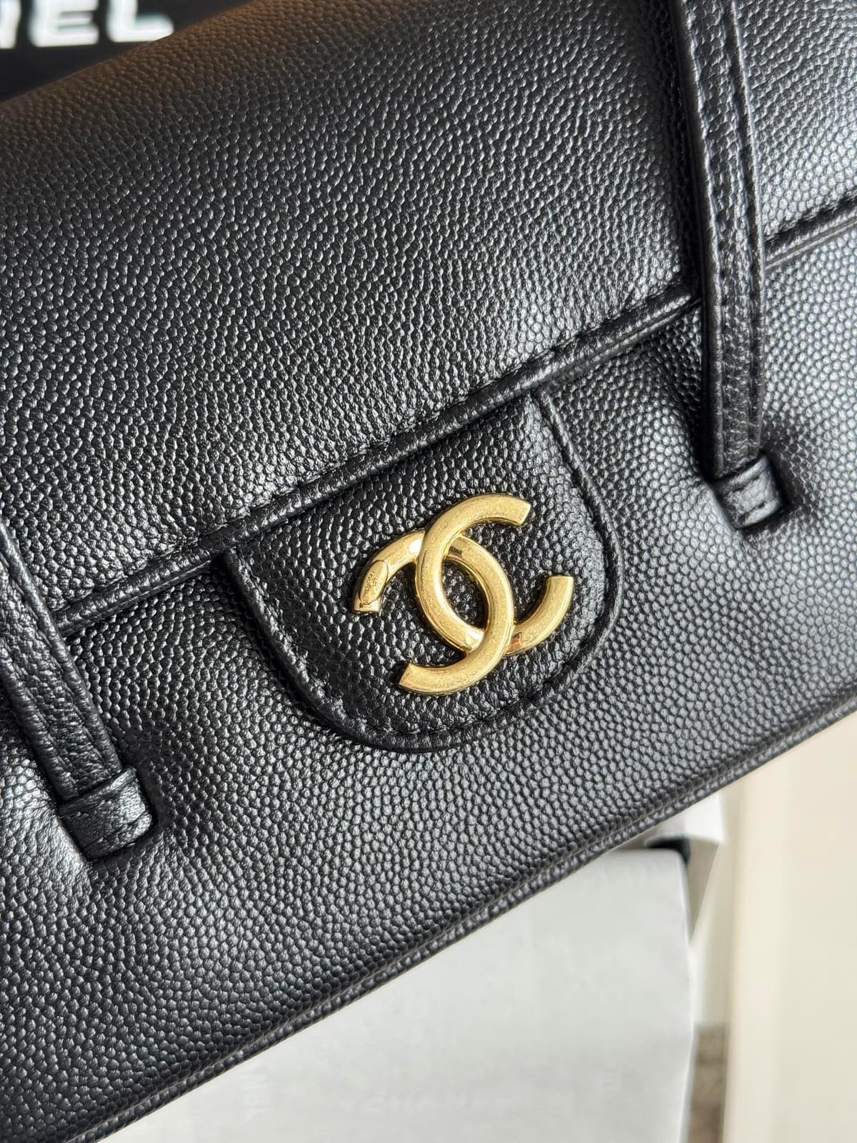  Chanel Mini Preppy Coco Clutch with Straps Black Caviar Leather 3