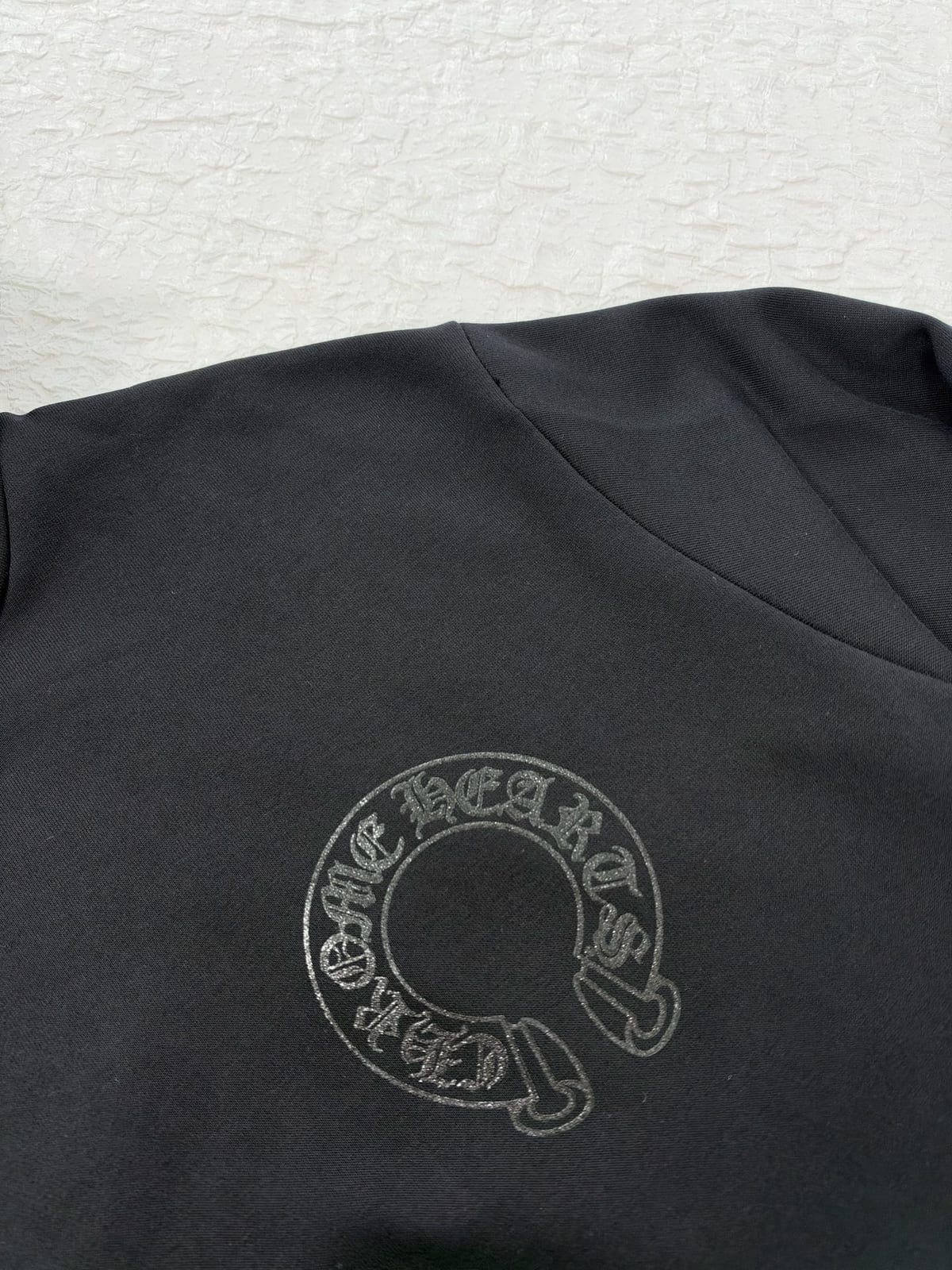  Chrome Hearts Horseshoe Floral Pullover Hoodie Black 4