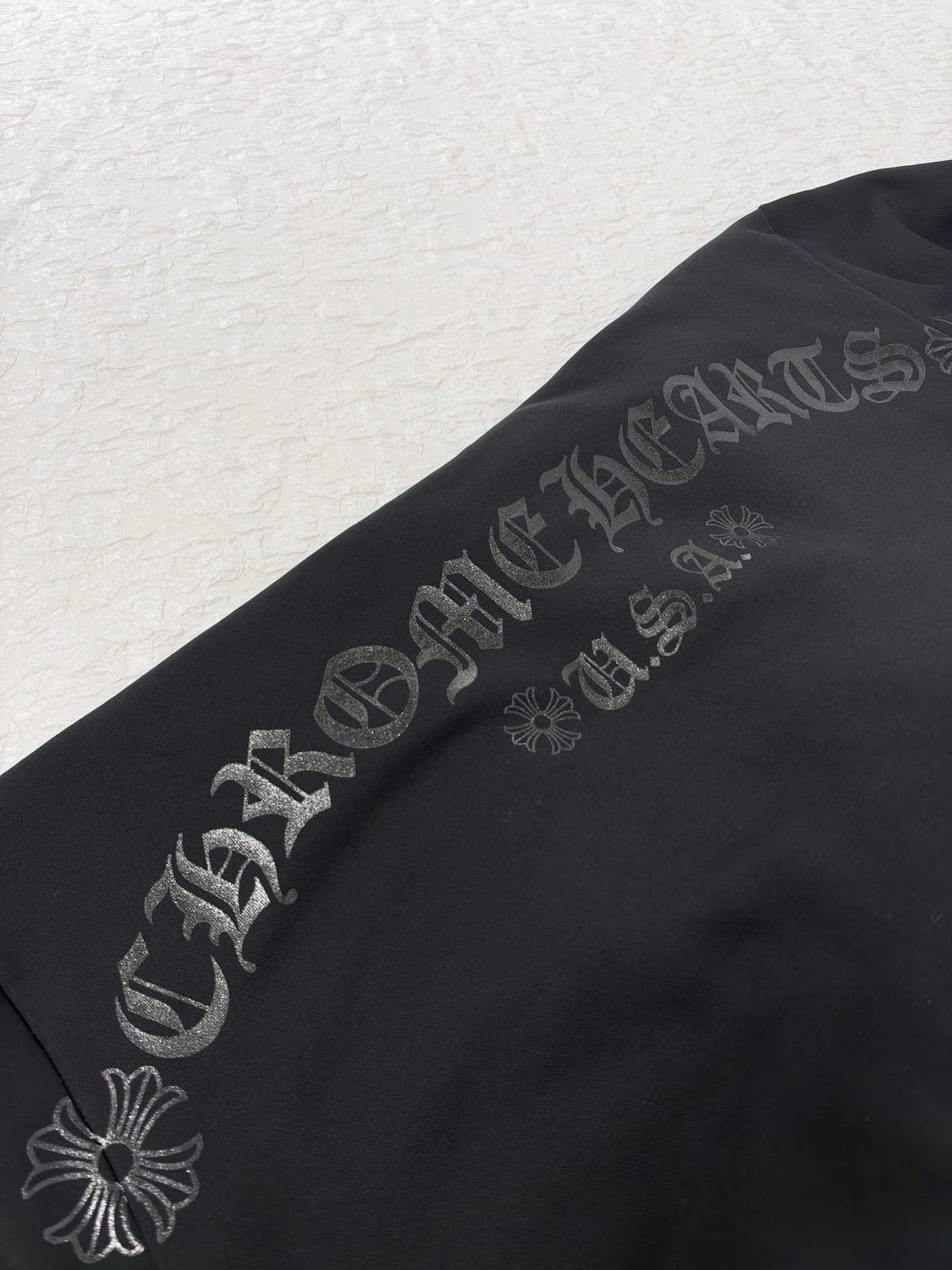  Chrome Hearts Horseshoe Floral Pullover Hoodie Black 7