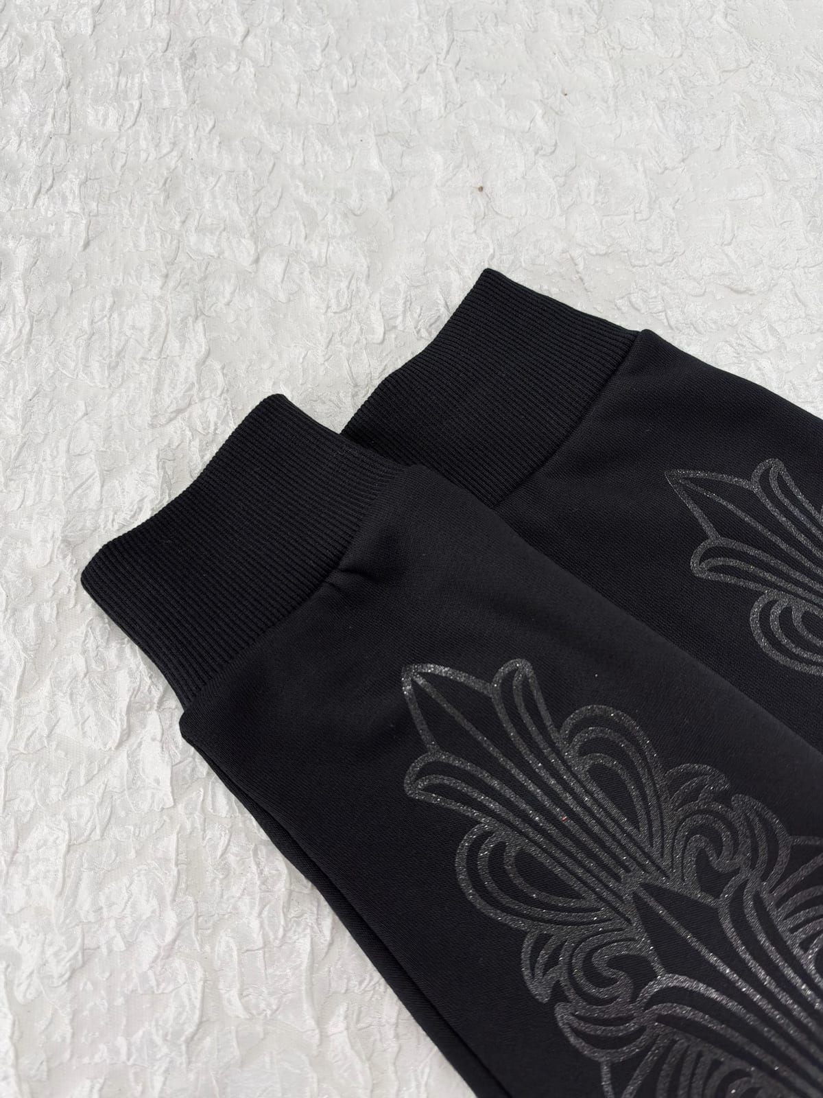 Chrome Hearts Horseshoe Floral Pullover Hoodie Black 11