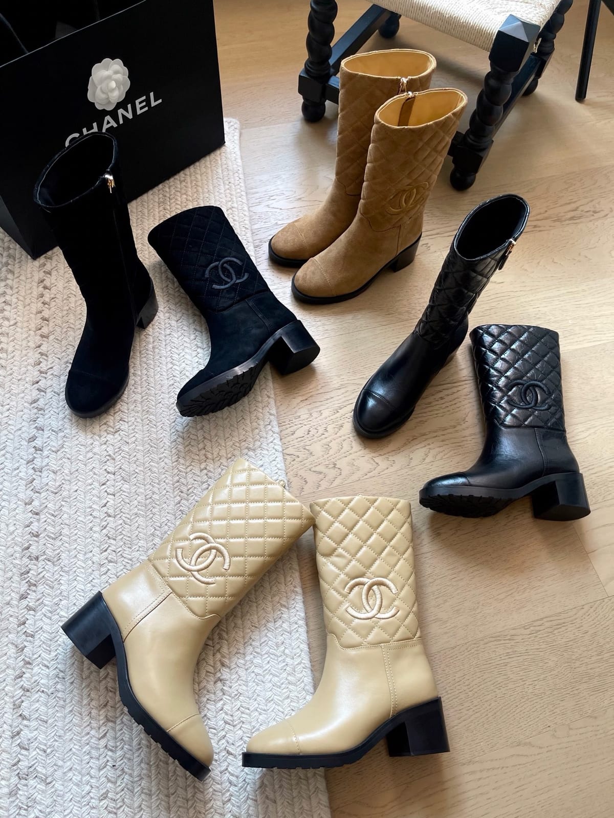 Chanel Quilted Mid-Calf Boots