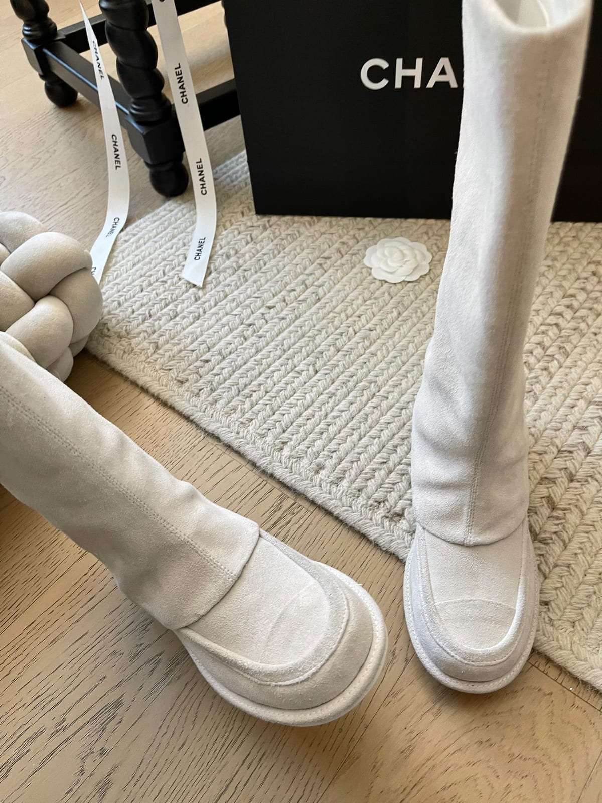 Chanel Suede Slouchy High Boots 4