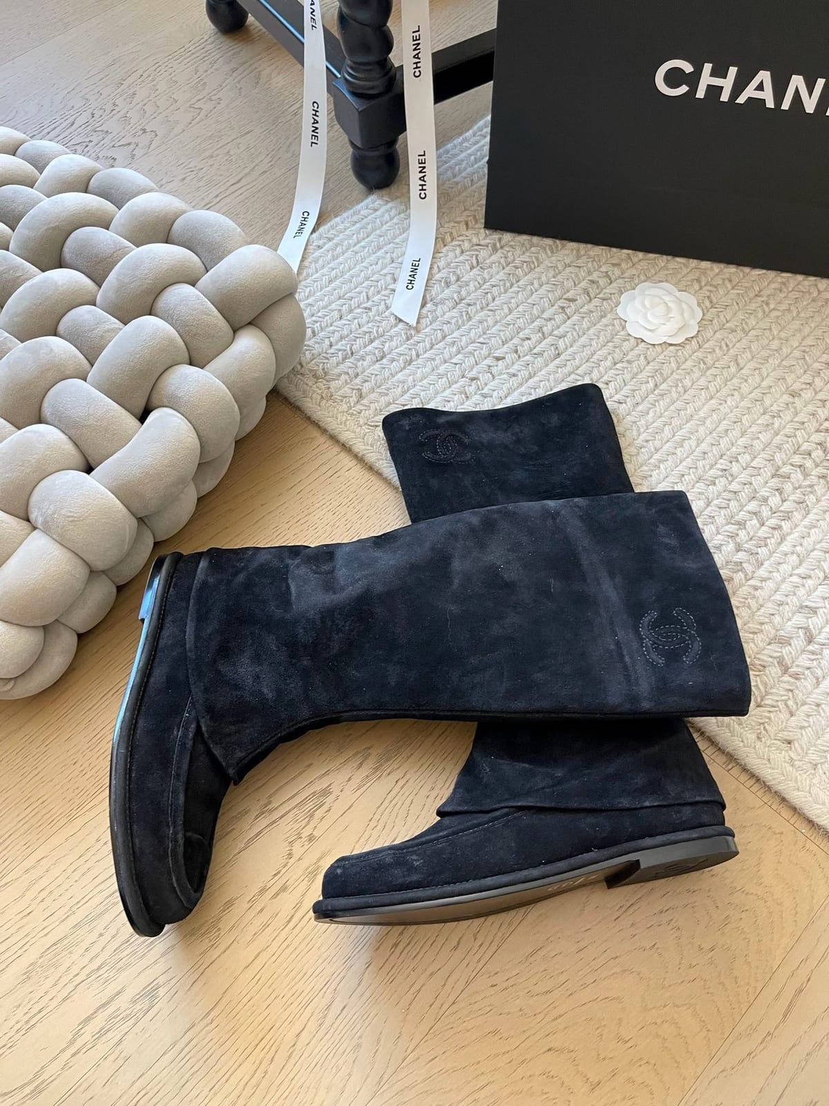 Chanel Suede Slouchy High Boots 5